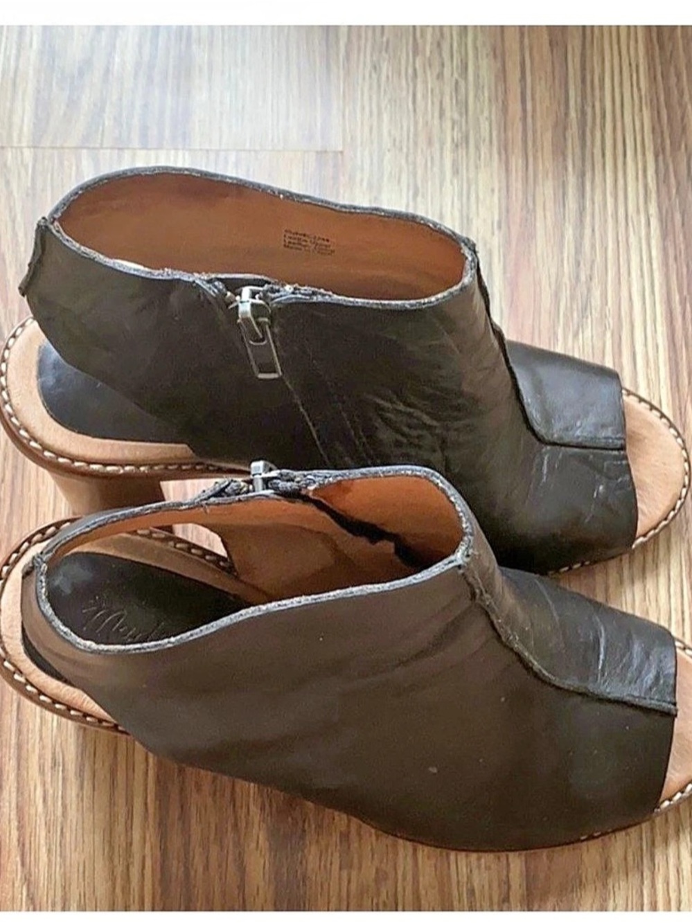 Madewell Black & Brown Heeled Ankle Boots